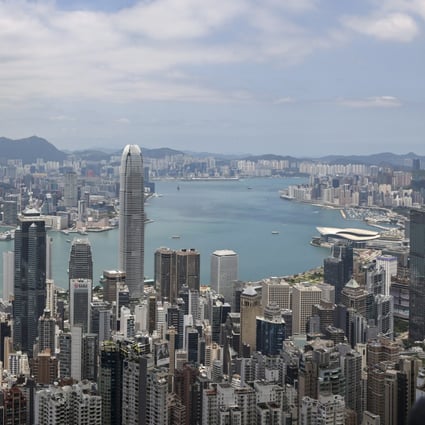 The skyline of Hong Kong’s Victoria Harbour is seen from The Peak. Photo: K.Y. Cheng