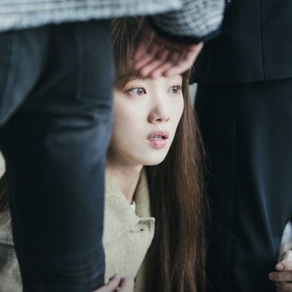 Lee Sung-kyung as overworked publicist Oh Han-byul in a still from Sh**ting Stars, an entertainment industry-set romcom.