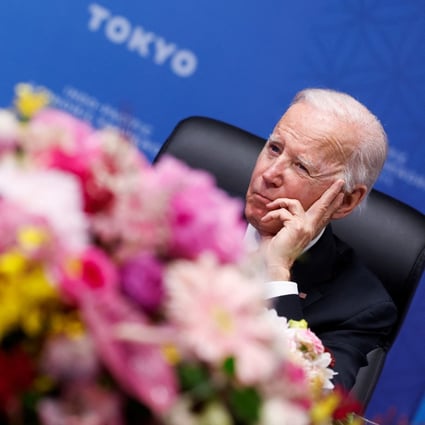 US President Joe Biden attends an Indo-Pacific Economic Framework launch event at the Izumi Garden Gallery in Tokyo on May 23. Photo: Reuters
