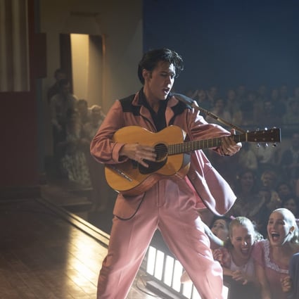 Austin Butler wows as Elvis Presley in a still from Elvis, directed by Baz Luhrmann. Photo: Warner Bros