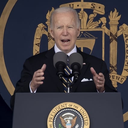 US President Joe Biden at the US Naval Academy graduation and commissioning ceremony.  Photo: EPA-EFE