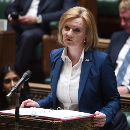 British Foreign Secretary Liz Truss speaking in the House of Commons in May. A group of MPs have called for Truss to conduct an audit of assets held in the UK by Hong Kong and mainland Chinese officials. Photo: AFP/UK Parliament