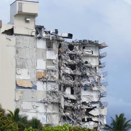 The 12-storey Champlain Towers South building in the suburb of Surfside, Miami, collapsed on June 24, 2021. Photo: Miami Herald / TNS