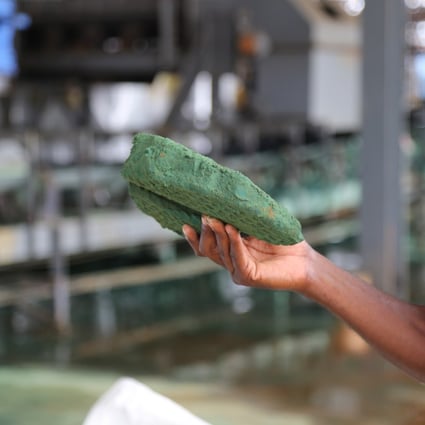 Raw cobalt is seen after a first transformation in a plant in Lubumbashi, Democratic Republic of Congo, on February 16, 2018, before being exported to China to be refined. Photo: AFP
