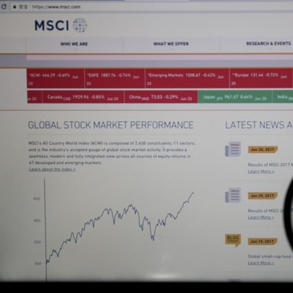 The MSCI China Index, which counts Alibaba, Tencent and Meituan as the biggest among 744 constituents, has lost one-fifth of its value this year. Photo: Xinhua