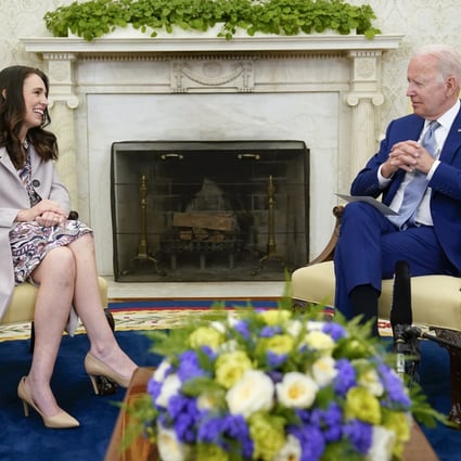 New Zealand Prime Minister Jacinda Ardern with US President Joe Biden in the White House on Tuesday. Photo: AP
