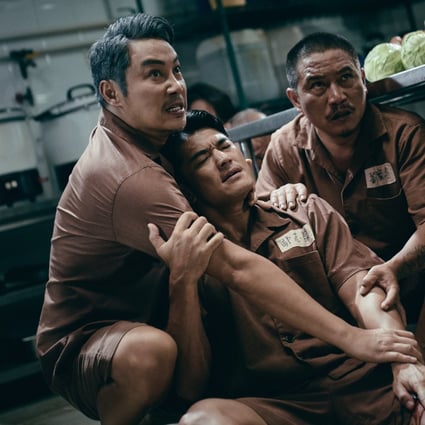 Patrick Tam (left) reprises his role as Big Roller in the prison drama Breakout Brothers 3 (category IIB), directed by Mak Po-hong. Kenny Wong and Justin Cheung co-star