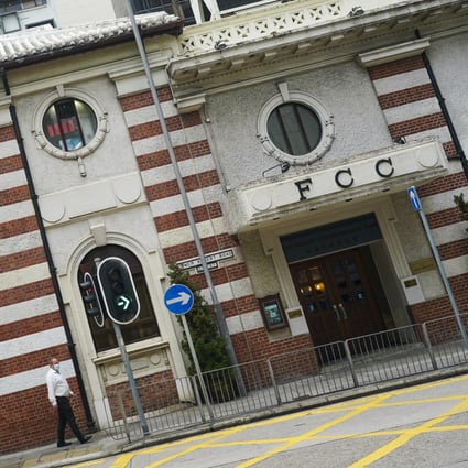 A view of the Foreign Correspondents’ Club in Central on April 26. Photo: Felix Wong