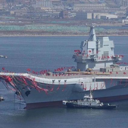 The Shandong, China’s second aircraft carrier, was commissioned in December 2019. Photo: ifeng