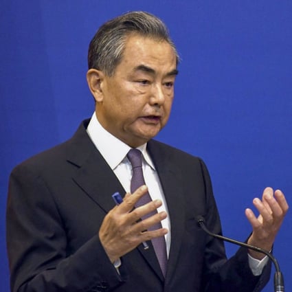 In this photo supplied by the Fiji government, China’s Foreign Minister Wang Yi, speaks at a press conference at the Pacific Islands Foreign Ministers’ meeting in Suva, Fiji. Photo: AP