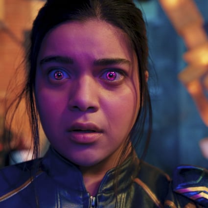 Iman Vellani as Kamala Khan, Marvel’s first Muslim superhero, in a still from Ms Marvel on Disney+. Photo: Marvel Studios/TNS