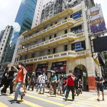The veranda-style shophouse stands at the crossroads of Nathan Road and Austin Road. Photo: Jonathan Wong