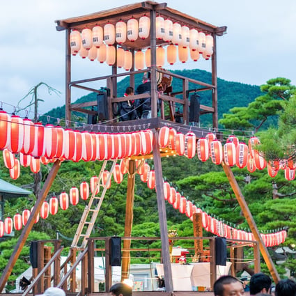 People celebrating Bon-Odori festival in Zenkoji temple, the famous temple and the old town of Nagano, Japan in 2017. Photo: Shutterstock