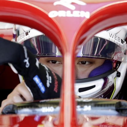 Alfa Romeo’s Zhou Guanyu was forced out of the Azerbaijan Grand Prix. Photo: Reuters