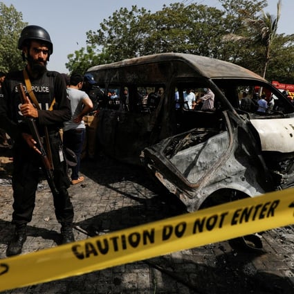 Three Chinese citizens were killed during a blast at the entrance of the Confucius Institute at the University of Karachi, Pakistan, on April 26. Photo: Reuters