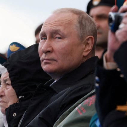 Russian President Vladimir Putin watching the  Victory Day military parade in Moscow in May. Photo: Reuters