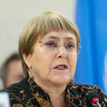 Michelle Bachelet, UN High Commissioner for Human Rights, during the 50th session of the UN Human Rights Council on Monday. Photo: dpa
