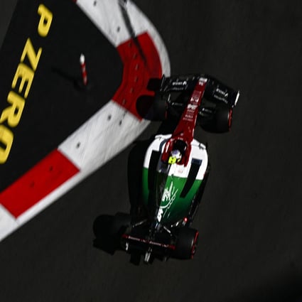 Alfa Romeo’s Zhou Guanyu  was forced to retire for the third time in four races at the Azerbaijan Grand Prix. Photo: AFP