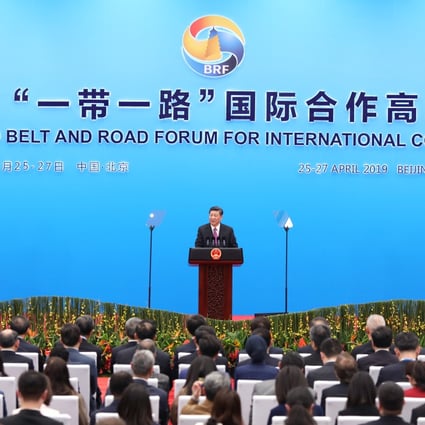 Chinese  President Xi Jinping speaks at the Second Belt and Road Forum. Photo: Simon Song