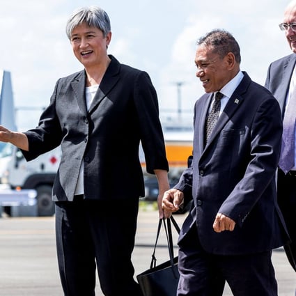 Australia’s Foreign Minister Penny Wong visited the Solomon Islands to discuss security concerns following the Pacific Island nations recent security pact with China. Photo: AFP
