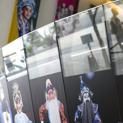 Posters and reflections at the Xiqu Centre in the West Kowloon Cultural District. Photo: Xiaomei Chen