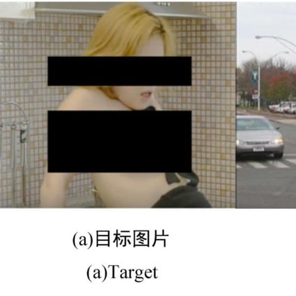 Sample images used by Chinese researchers to train a “porn police” helmet that can read people’s mind to detect pornography. Photo: Beijing Jiaotong University