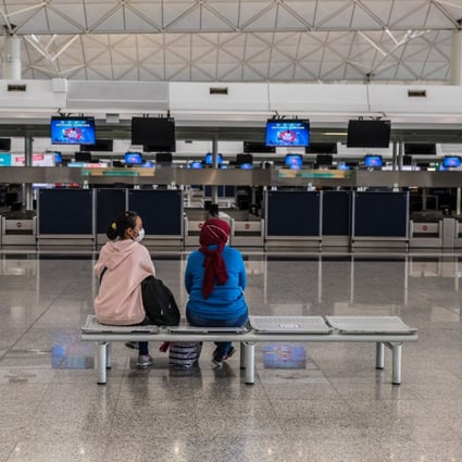 Hong Kong’s role as an air transit hub has suffered due to its stringent entry rules enacted to curb Covid-19. Photo: AFP
