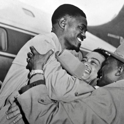 Patrice Lumumba being welcomed at Brussels airport in 1960. He was murdered the following year. File photo: AFP 
