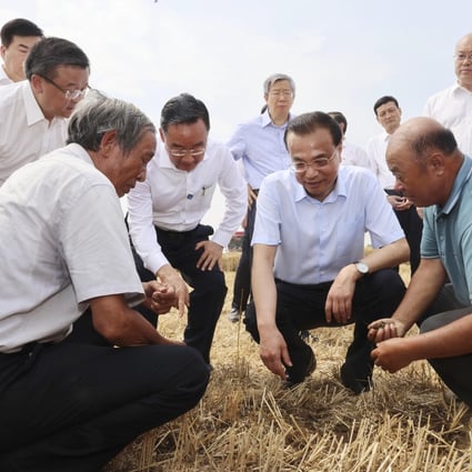 Premier Li Keqiang told farmers and traders that the government would work to stabilise grain and energy prices this year. Photo: Xinhua