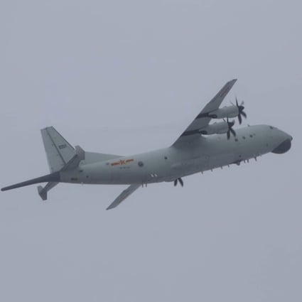 An undated photo made available by Taiwan’s defence ministry shows a PLA Y-8 flying in an undisclosed location. The ministry said it detected the aircraft in the island’s air space on Tuesday. Photo: EPA-EFE