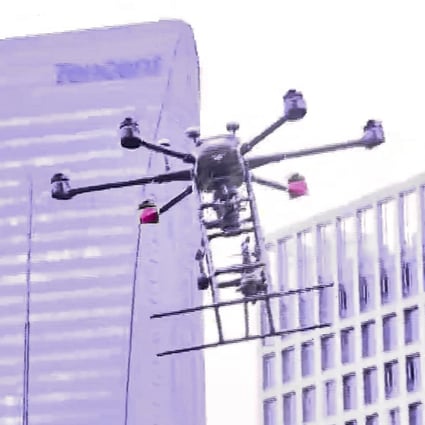 In a test flight on Friday, the Shenzhen research team turned an ordinary drone into a ‘predator’. They say that for the first time, even a consumer drone could use a powerful, high-definition microwave radar. Photo: Weibo