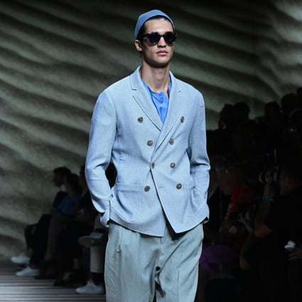 Giorgio Armani’s men’s spring-summer 2023 fashion collection on June 20, in Milan, was well-received. Photo: AFP