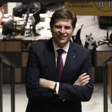 HKEX CEO Nicolas Aguzin at the SCMP office in Causeway Bay. Photo: Jelly Tse