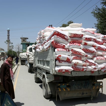 On June 26, 2022 food aid donated by a Chinese firm in Khost province, Afghanistan has reached the earthquake-hit region in eastern Afghanistan, an Afghan disaster management official said on Monday. Photo: Xinhua