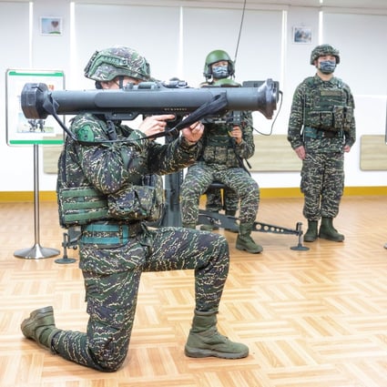 Taiwan is expected to use Kestrel anti-armour rockets during live-fire drills in the South China Sea this week. Photo: CNA