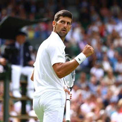 Novak Djokovic celebrates winning his second round match against Australia’s Thanasi Kokkinakis. Photo: Reuters