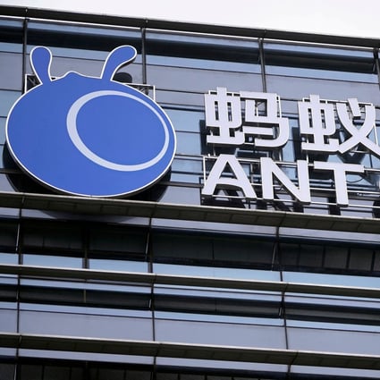 The logo of Ant Group, the fintech affiliate of Alibaba,  pictured at the company’s headquarters in Hangzhou, Zhejiang province, on October 29, 2020. Photo: Reuters