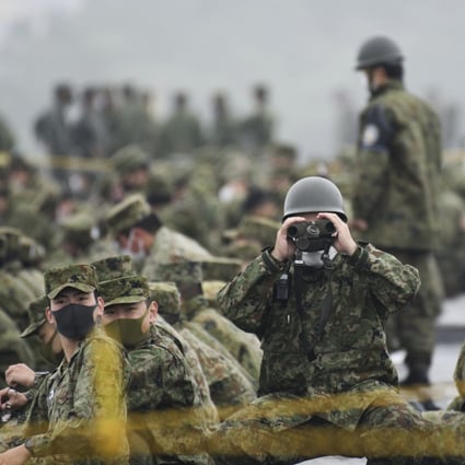 Japan’s Ground Self-Defence Force soldiers at a drill in Gotemba, southwest of Tokyo. File photo: AP 