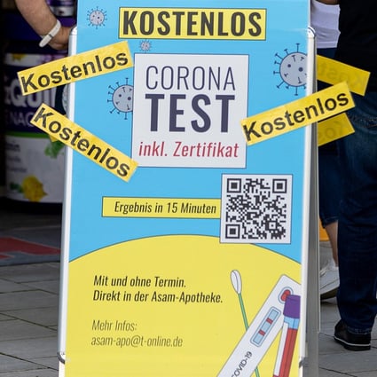 Members of the public wait in line outside a Covid-19 testing site in Munich, Germany in June. Photo: Bloomberg