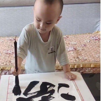 Two young brothers dazzle Chinese social media with their exceptional calligraphy skills. Photo: Handout