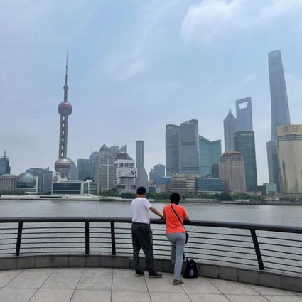 A view of Shanghai’s financial district. A two-month lockdown in the city weighed on China’s economic growth heavily in the second quarter.  Photo: Tracy Qu