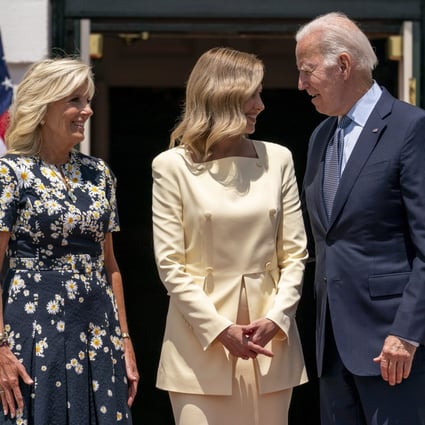 Ukraine first lady Olena Zelenska visits White House during high