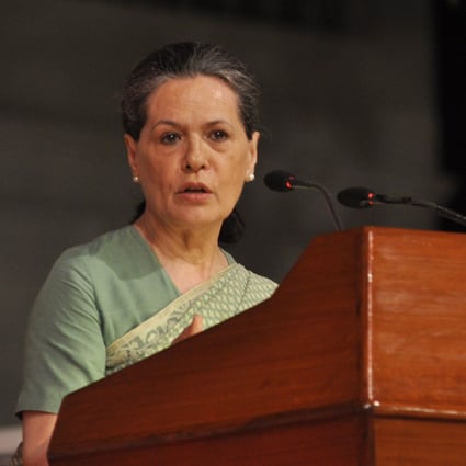 Sonia Gandhi has been a driving influence in her once-dominant party since the 1991 assassination of her husband, former prime minister Rajiv Gandhi. Photo: PA