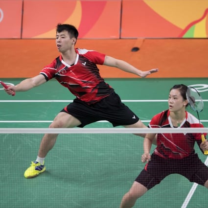 Lee Chun-hei and Chau Hoi-wah compete in the mixed doubles at the 2016 Rio Olympics. Photo: Hong Kong Olympic Committee