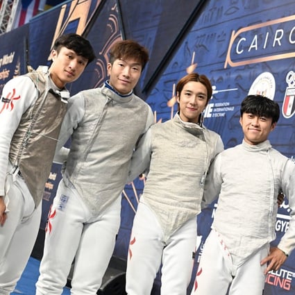 Hong Kong’s men’s foil team at the World Championships in Cairo. Photo: FIE