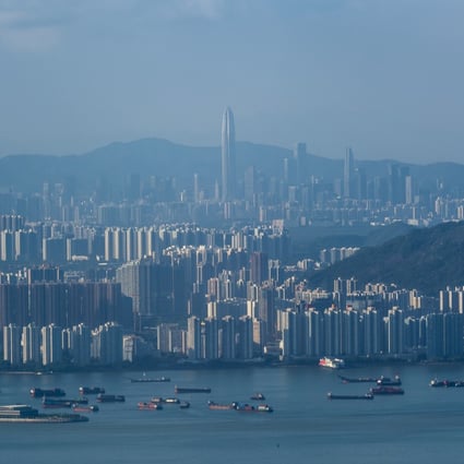 A view of skyscrapers in Shenzhen beyond residential buildings in Hong Kong on June 24. Photo: Bloomberg