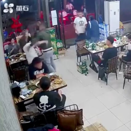 Security cameras caught the assault, which led to widespread anger about gender-based violence throughout China. Photo: Reuters