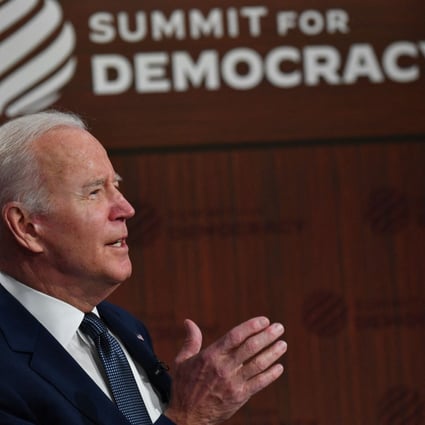 US President Joe Biden hosts a virtual democracy summit at the White House in Washington on December 9, 2021. Photo: AFP