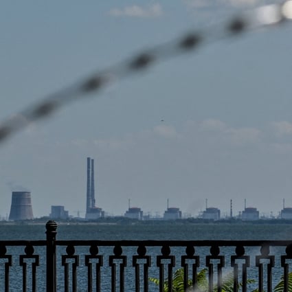 The Zaporizhzhia nuclear power plant, as seen from an embankment of the Dnipro river in the town of Nikopol, Ukraine. Photo: Reuters
