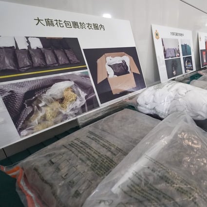 Cannabis-related cases between June and July at the Hong Kong International Airport surged to 35 from the 11 reported in the same period last year. Photo: Felix Wong